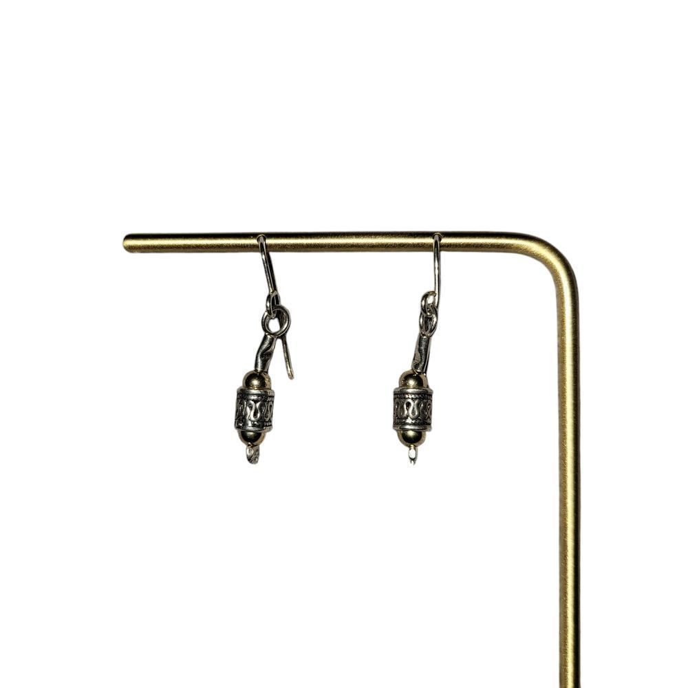 Elegant Silver and Gold Dangle Earrings